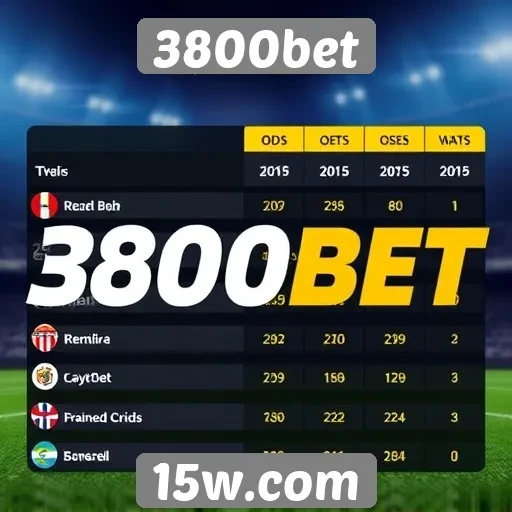 Comparativo de odds entre 3800bet e concorrentes